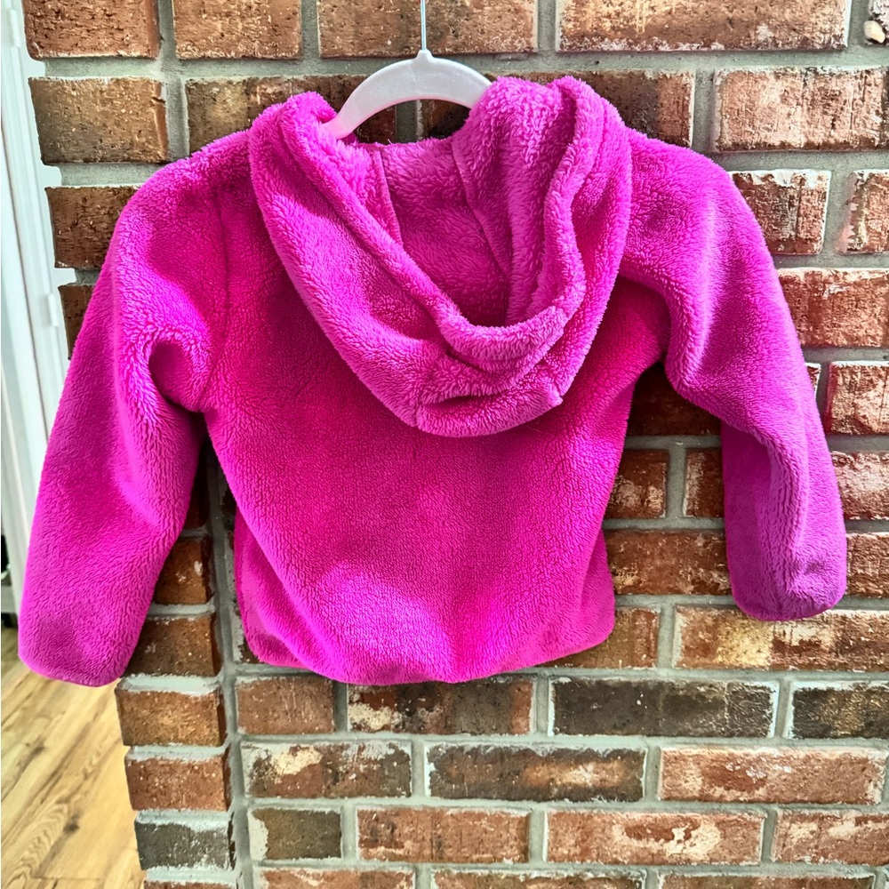 Girls Faded Glory Vibrant Pink Fleece Jacket - Picture 2 of 3